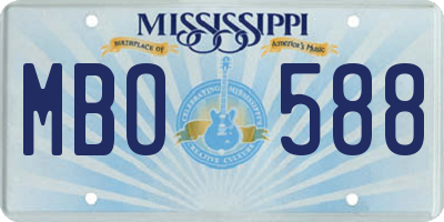 MS license plate MBO588