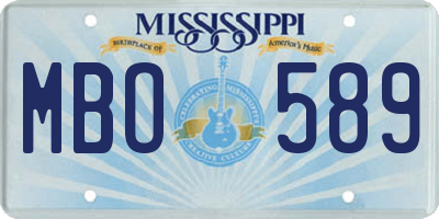 MS license plate MBO589