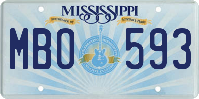 MS license plate MBO593