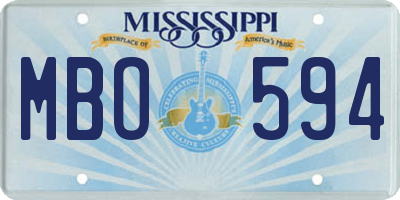 MS license plate MBO594