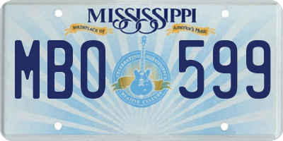 MS license plate MBO599
