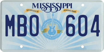 MS license plate MBO604