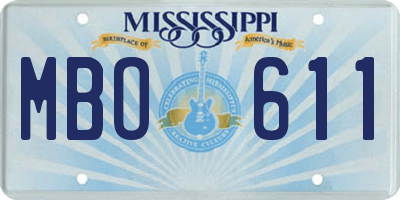 MS license plate MBO611