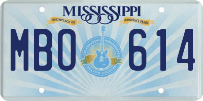 MS license plate MBO614