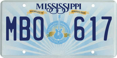 MS license plate MBO617