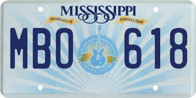 MS license plate MBO618