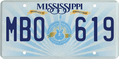 MS license plate MBO619