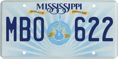 MS license plate MBO622