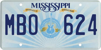 MS license plate MBO624