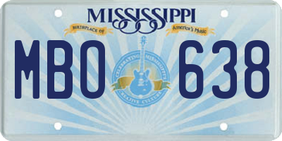 MS license plate MBO638