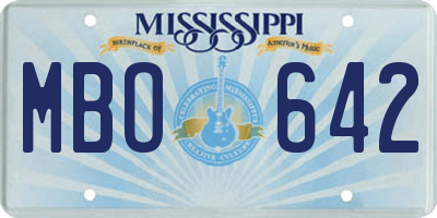 MS license plate MBO642