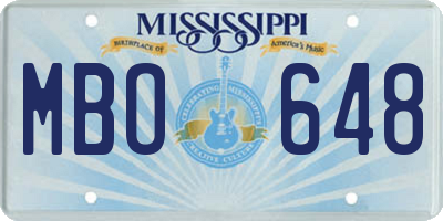 MS license plate MBO648