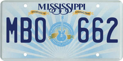 MS license plate MBO662