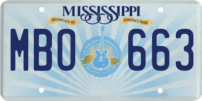 MS license plate MBO663