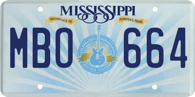 MS license plate MBO664