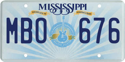 MS license plate MBO676