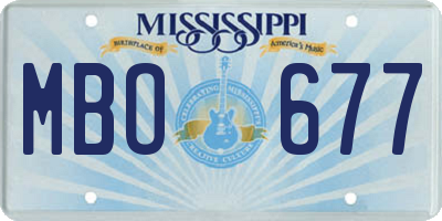 MS license plate MBO677