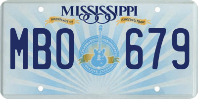 MS license plate MBO679