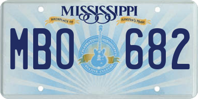 MS license plate MBO682