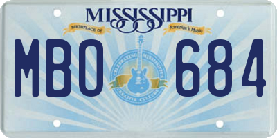 MS license plate MBO684