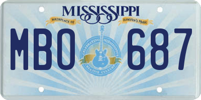 MS license plate MBO687