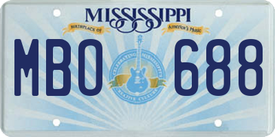 MS license plate MBO688