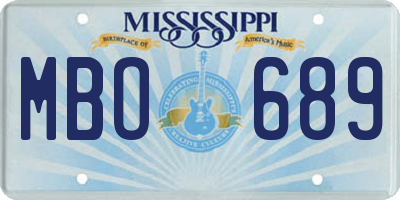 MS license plate MBO689