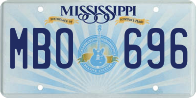 MS license plate MBO696