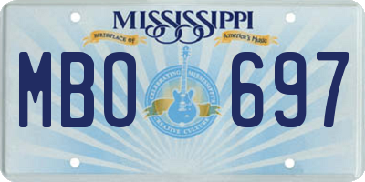MS license plate MBO697
