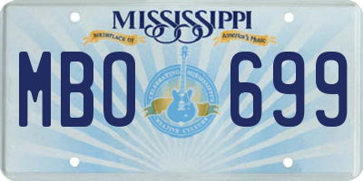 MS license plate MBO699