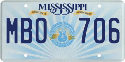 MS license plate MBO706