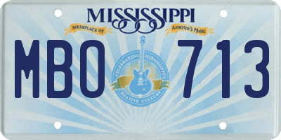 MS license plate MBO713