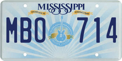 MS license plate MBO714