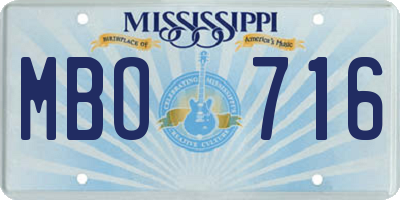 MS license plate MBO716