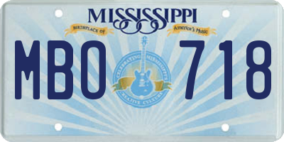 MS license plate MBO718