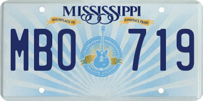 MS license plate MBO719