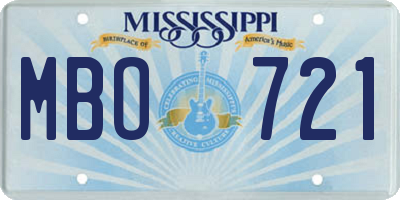 MS license plate MBO721