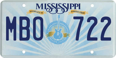 MS license plate MBO722