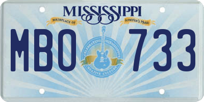 MS license plate MBO733