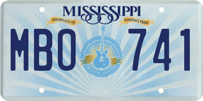 MS license plate MBO741