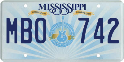 MS license plate MBO742