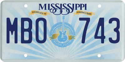 MS license plate MBO743