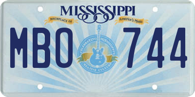 MS license plate MBO744