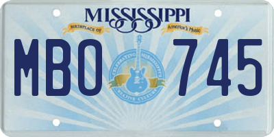 MS license plate MBO745