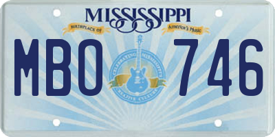 MS license plate MBO746