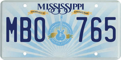 MS license plate MBO765