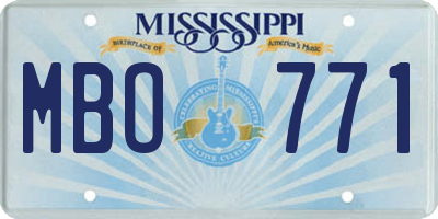MS license plate MBO771