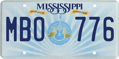 MS license plate MBO776