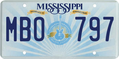 MS license plate MBO797
