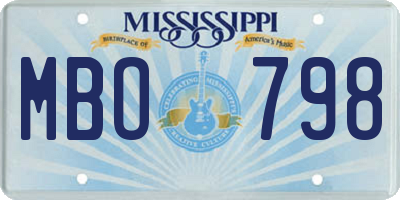MS license plate MBO798